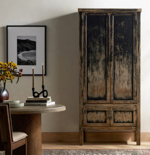 Black Distressed Cabinet