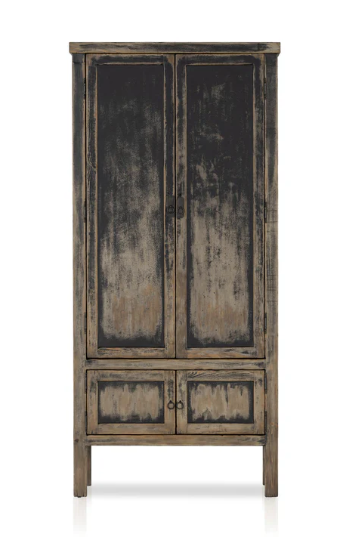 Black Distressed Cabinet