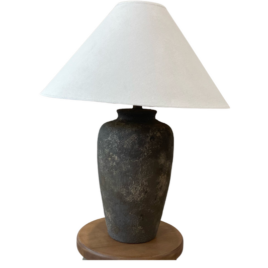 Large Earthen Artisan Lamp