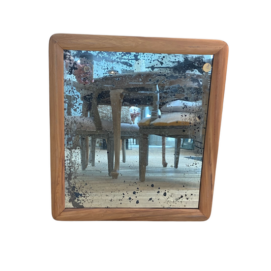 Antiqued Mirror Wood Frame