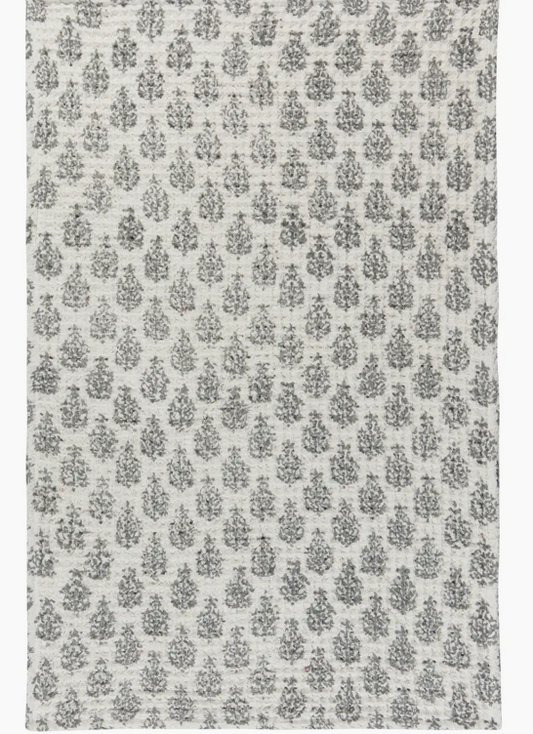 Block Print Waffle Tea Towel